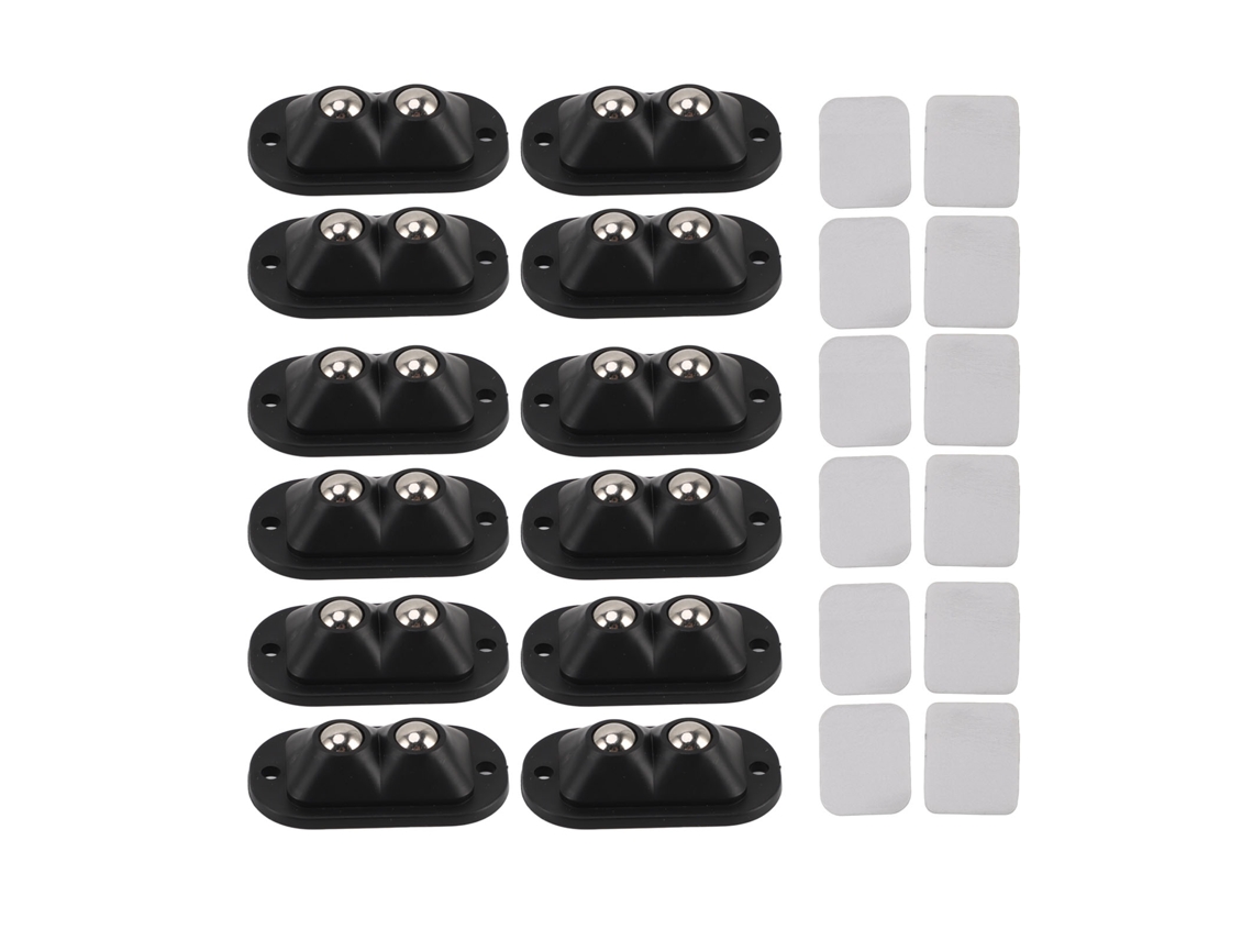 12 Rodas Mini Autoadesivas Giratórias | S/MARCA