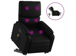 Electric Stand Up Massage Recliner Chair, Electric Stand Up Massage Recliner Chairs Vidaxl Preto Couro Artificial