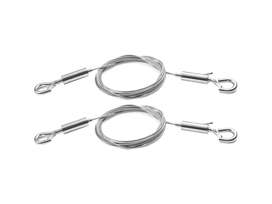 Kit Com 2 Peças De Fio Ajustável Para Pendurar Quadros - 2m X 1,5mm Em Aço Inoxidável Espelhos, Luminárias E Placas Suporta Até 3 -aquaforge