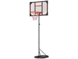 Cesta de basquete infantil ao ar livre, altura ajustável 210-260cm Cs