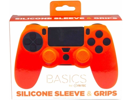 FR-TEC Capa de Silicone + Grips Laranja para PS4