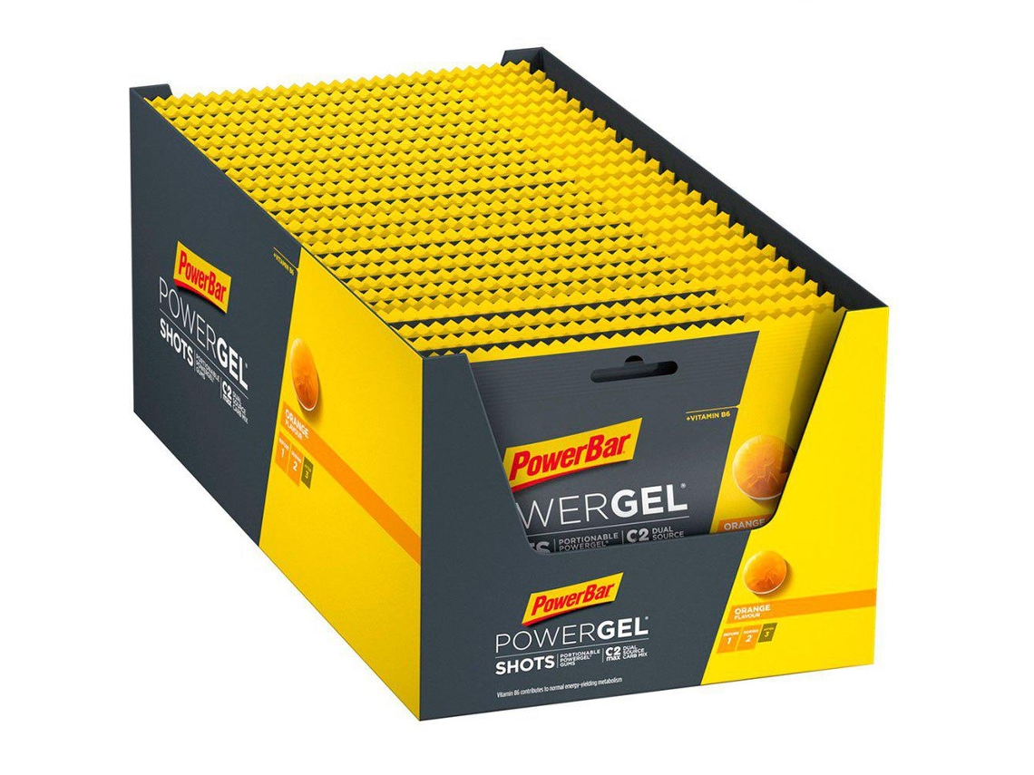 Suplemento Alimentar POWERBAR Powerbar Powergel Shot 60G 24 Unidades Laranja Energia Géis Caixa