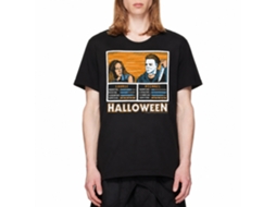 Rockinstone Halloween Movie Laurie Vs Michael Black Adult T-shirt Size:xxxl