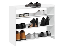 Vidaxl Sapateira 80x25x62 Cm Derivados De Madeira Branco