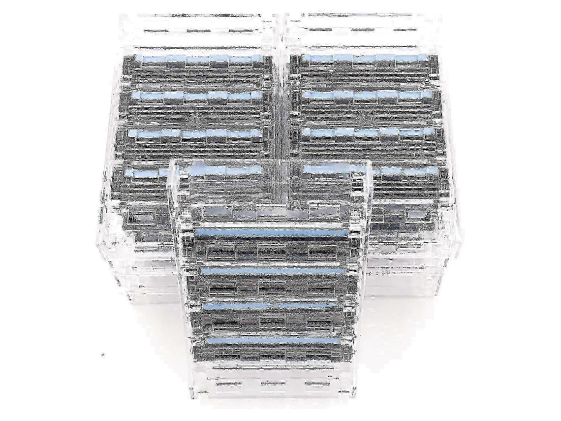 40 Cartuchos De Lâmina De Barba Tripla - Design Flexível Compatível Com Gillette Sensor, Sensor Excel, Sensor 3, Sensor 2 E Personna Triflexx