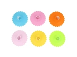 6pcs Capa De Copo De Silicone Allinless