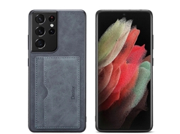 Capa Para Samsung Galaxy S23 Ultra 5g, Em Pu, Com Compartimento Único Para Cartão.