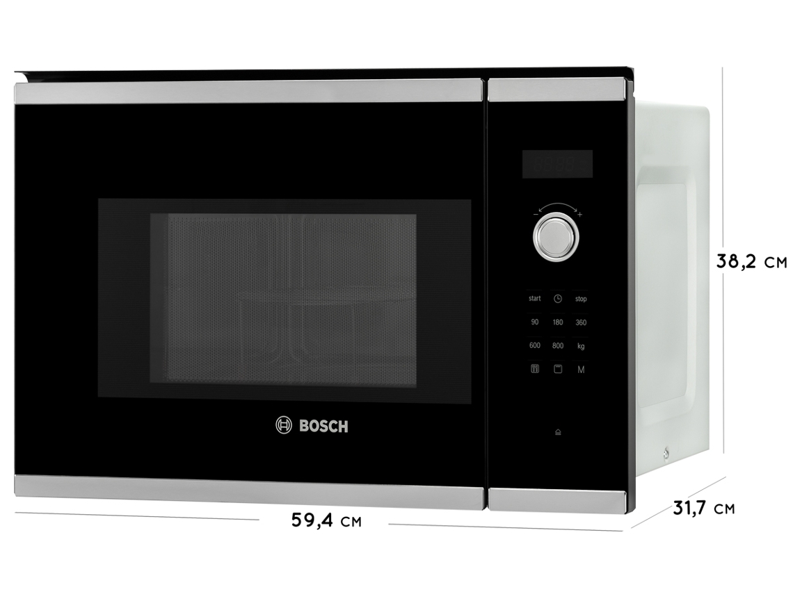 Micro-ondas Encastre BOSCH BEL523MS0 (20 L - Com Grill - Inox)