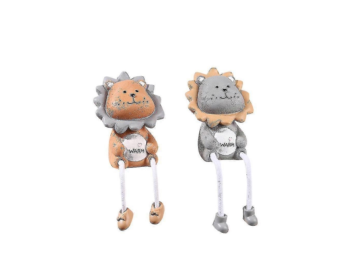 Boneca De Leão Cartoon Fofa Com Pés Pendentes E Cabelo Para Decoração Sala