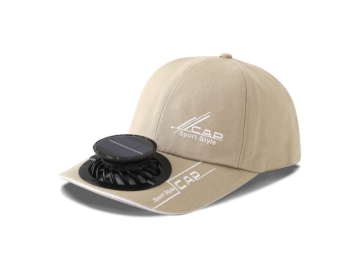 Chapéu Movido a Energia Solar com Ventilador MDUG (cáqui)
