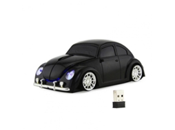 Rato YIZHOOD Receptor sem fio pequeno do jogo do computador 2.4GHz da forma do carro para o portátil do PC preto