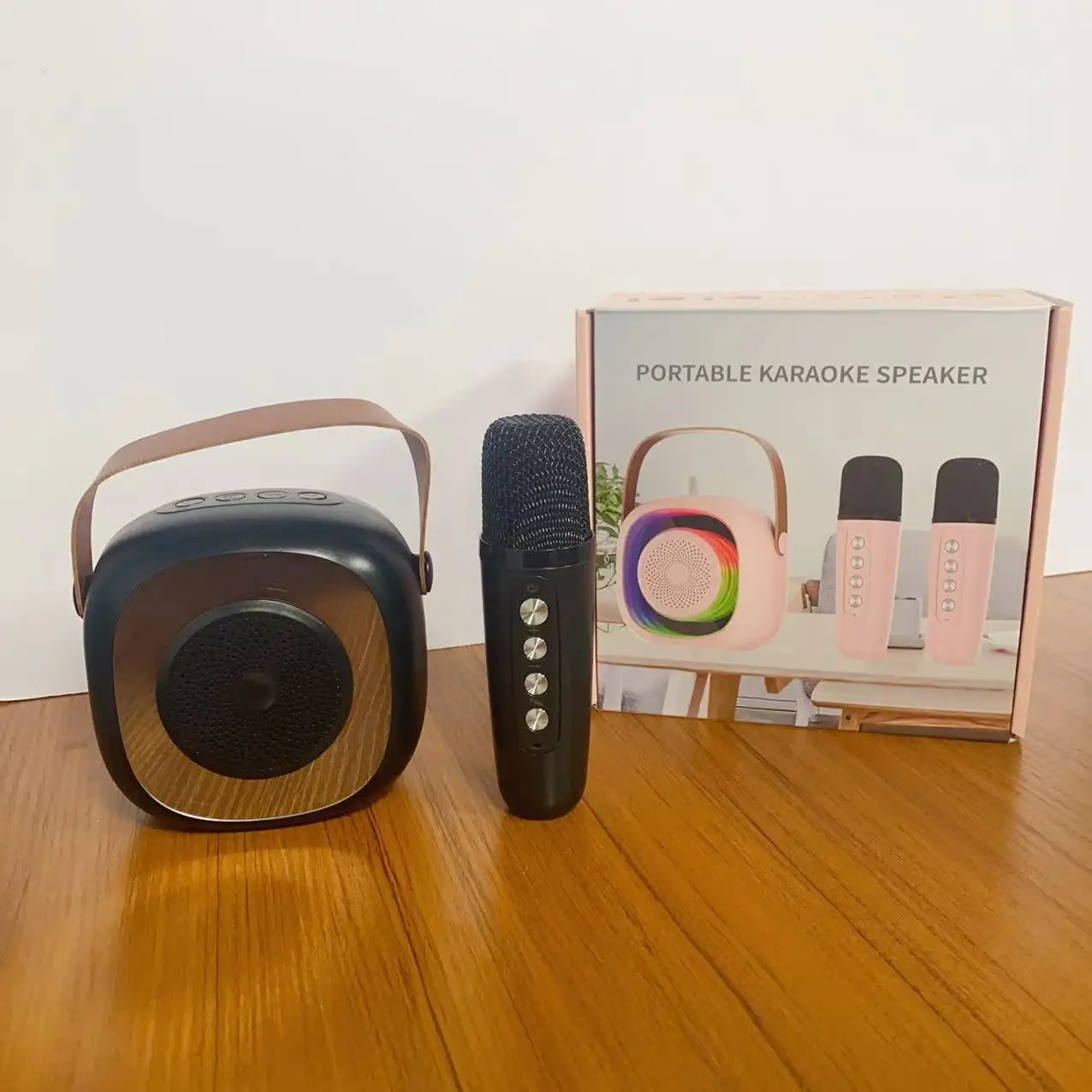 Microfone Bluetooth MDUG com Alto falante, para Karaokê