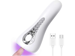 Mini lâmpada UV portátil para unhas de gel, recarregável, pequena, com LED GOKOCO.