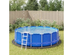 Vidaxl Pano Para Chão De Piscinas Ø458 Cm Poliéster Geotêxtil Cinza