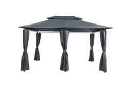 Cenador Beliani Colos De Acero Gris 400x300x300