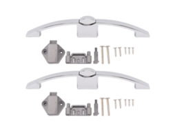 Trava de Armário Primerox, com botão, para RV, iate, barco, sem chave, 2 conjuntos, espaçamento de buracos 160mm, cromado S/MARCA