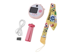 Câmera Selfie Infantil 2 Polegadas Hd Ips Lentes Duplas 48mp 32gb com Tripé Rosa