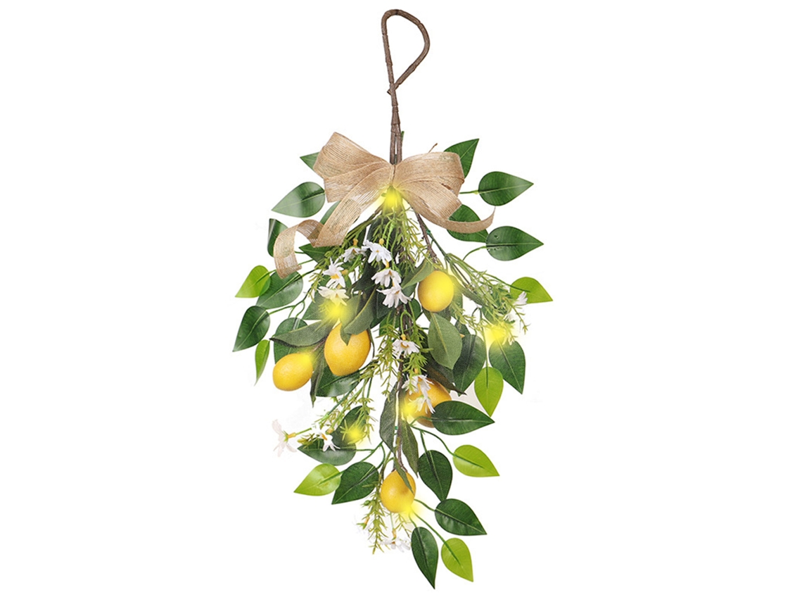 Guirlanda de Limão Artificial em Forma de Lágrima para Parede, Decoração Fresca e Natural LAXISCREED