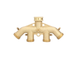 Adaptador Divisor Mangueira Latão 4 Vias G3/4 Jardim Conector