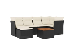 Garden Sofa Set, Garden Sofa Sets Vidaxl Preto Rattan / Vime (n/a)