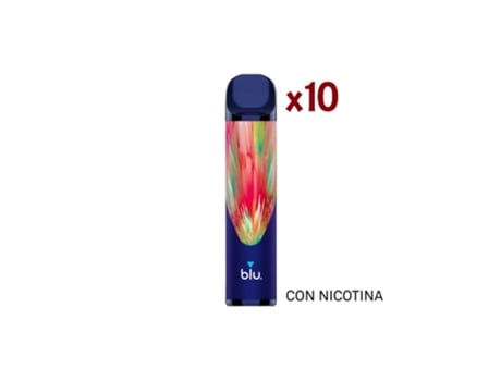 Pack 10 Blu Bar Vaper Desechable Sandía Ice Con Nicotina 600 Caladas