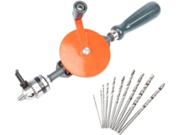 Conjunto De Furadeira Manual Com 10 Brocas Para Madeira E Plástico,