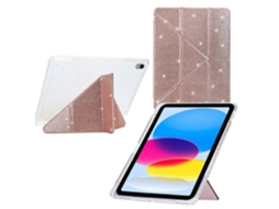 Capa inteligente de couro acrílico transparente Webake para tablet com glitter e dobra em Y