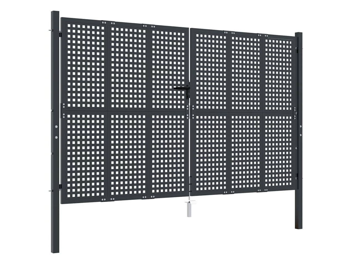 Maison Exclusive - Portão De Jardim Em Aço Antracite 300x175 Cm