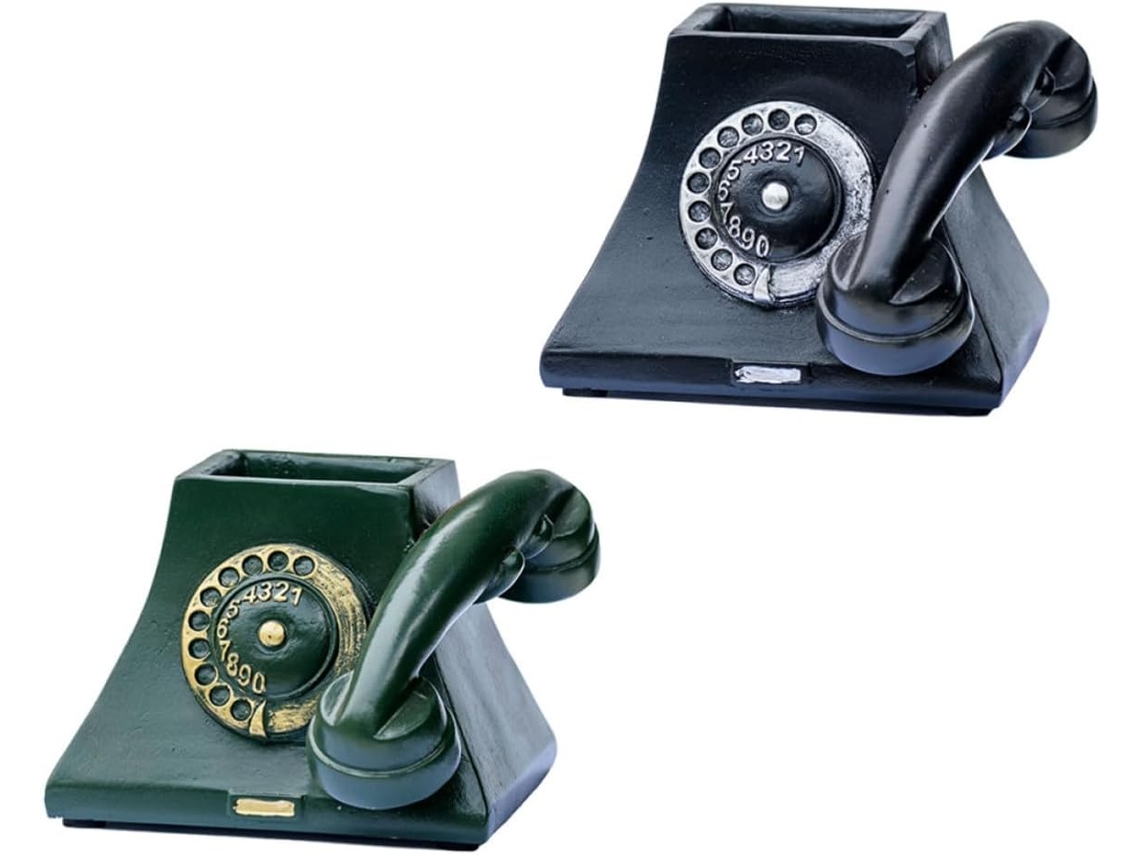Kit de 2 Vasos de Resina em Formato de Telefone, Vasos Criativos com Estilo Vintage para Suculentas e Cactos, Vasos CHABERLU