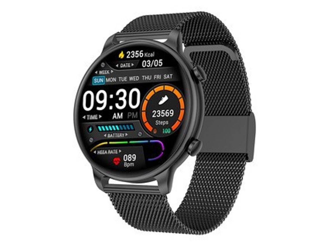 Relógio Inteligente Multifuncional para Monitoramento de Saúde Bluetooth Z31 Aço Preto GODTVAGT