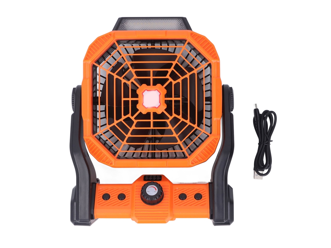 Ventilador Led Portátil Recarregável com Bateria para Camping