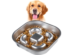 Tigela de Alimentação Lenta para Cães e Gatos. Ideal para de Pequeno e Médio Porte AQUAFORGE