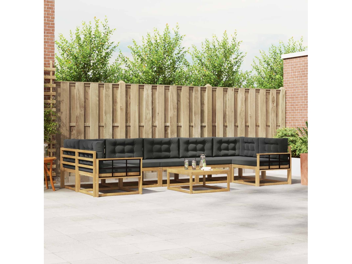 Vidaxl Conjunto De Sofás Para Exterior 6 Unid. Branco E Antracite