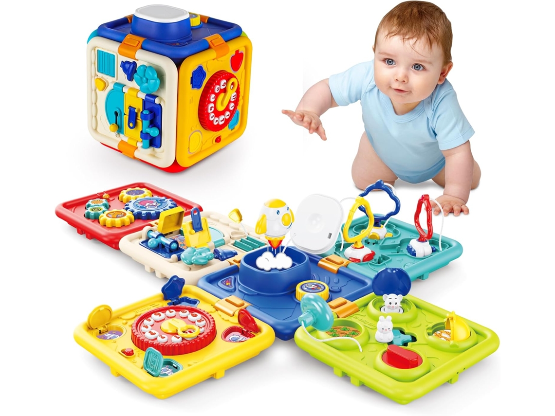 Quadro De Atividades Para Meninas E Meninos A Partir De 1 Ano, Brinquedos Montessori Para Crianças, Brinquedos Educativos 6 Em 1 Aquaforge