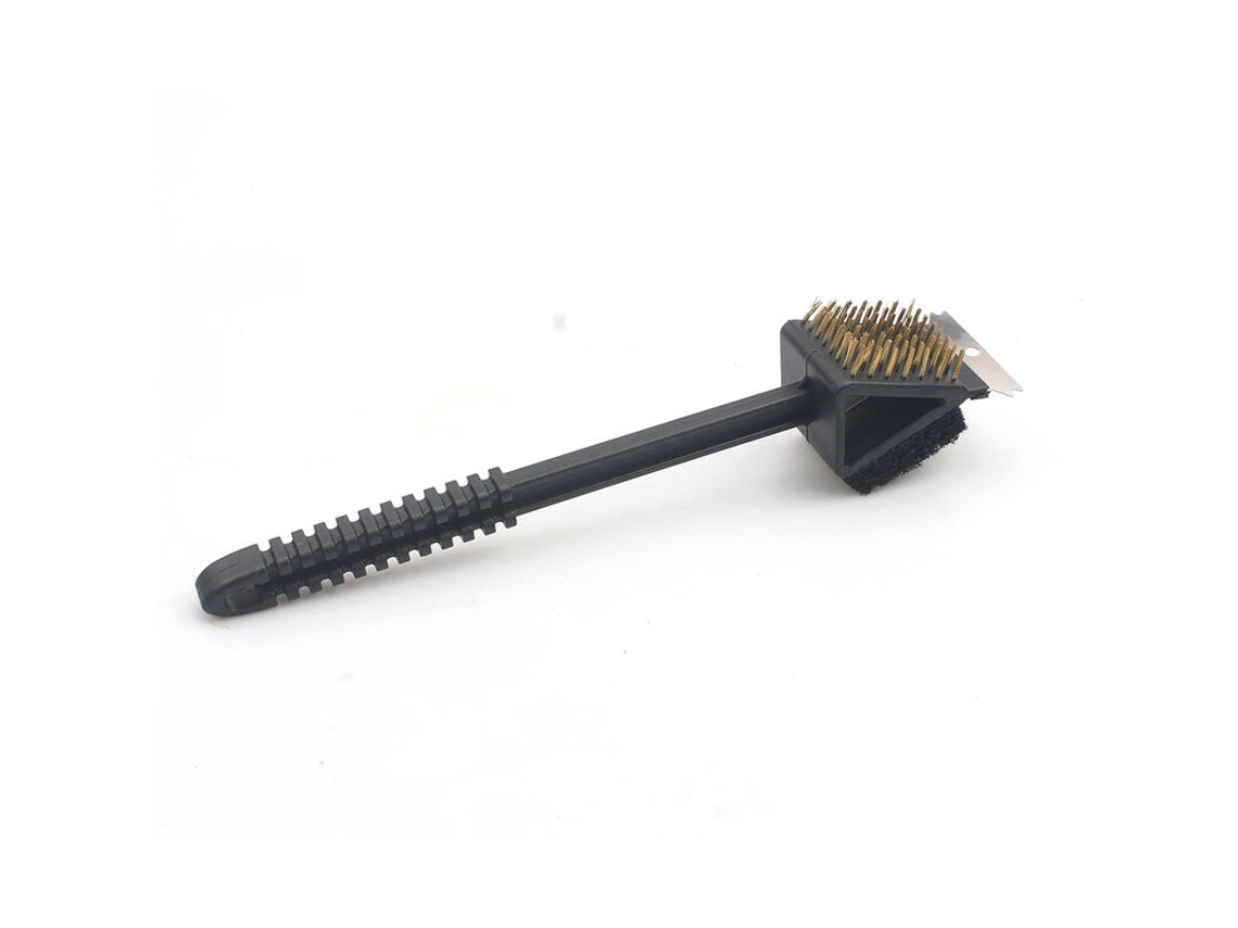 Escova de Limpeza para Grelha, com Raspador, 36 × 7,2 Cm, Preta AQUAFORGE