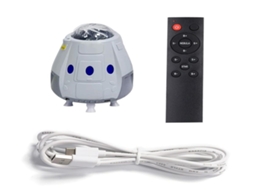 Projetor Lurelia Galaxy com alto-falante Bluetooth, controle remoto, céu estrelado e sol integrado para quarto.