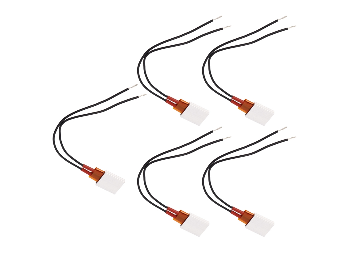 5 Peças Placa De Aquecimento Ptc Cerâmica Termostática Alumínio Elemento Aquecedor 70℃ Cavo Preto 24v