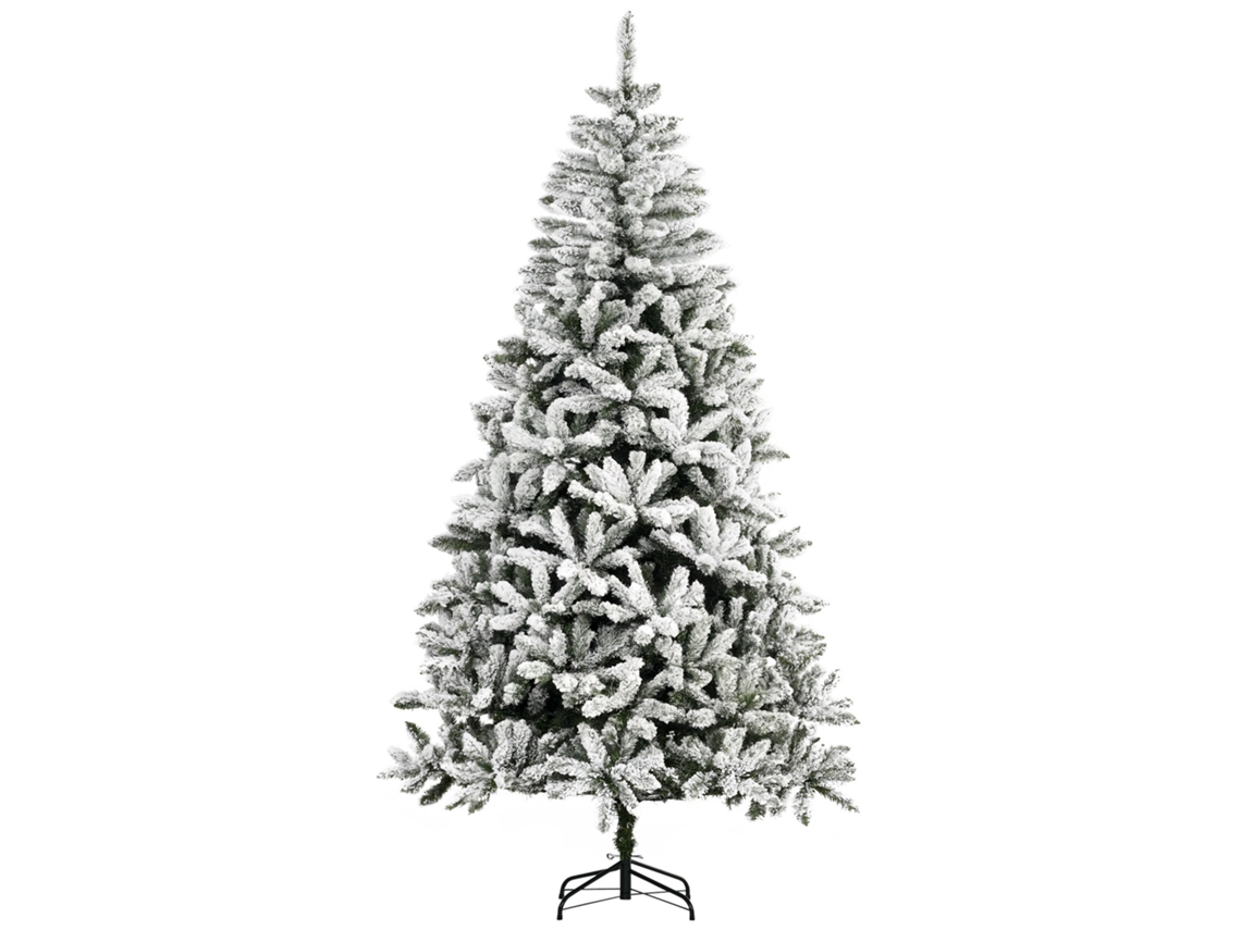 Árvore De Natal Artificial De 225cm Com Neve Resistente Ao Fogo Com 1300 Galhos Decoração De Natal Para Verde Interno