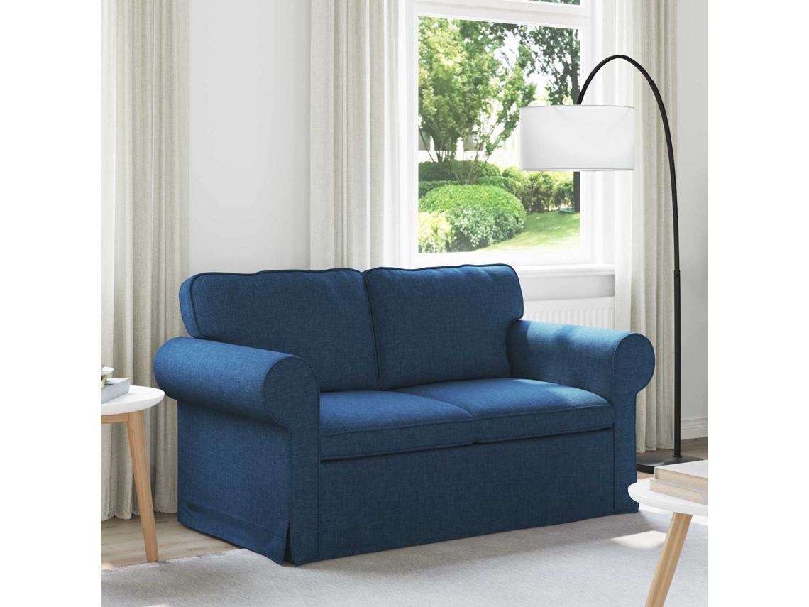 Vidaxl Sofá Azul 155 X 82 X 80 Cm Tecido