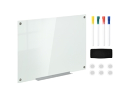 Quadro Branco Magnético 90x60cm 4 Marcadores 6 Ímãs Apagador VELTRIX