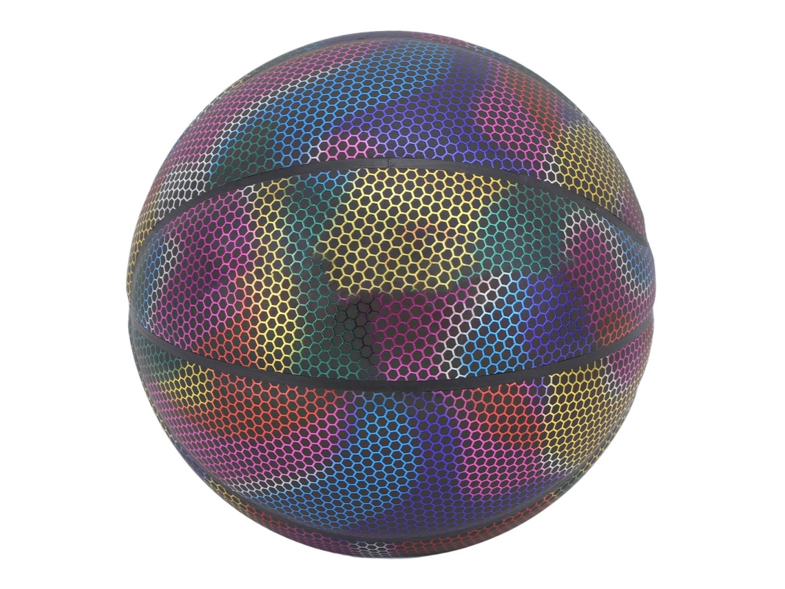 Bola de basquete refletiva da MARCA, tamanho 7, luminosa.
