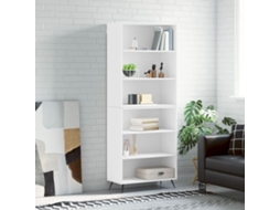 Vidaxl Armário Alto 69,5x32,5x180 Cm Derivados De Madeira Branco