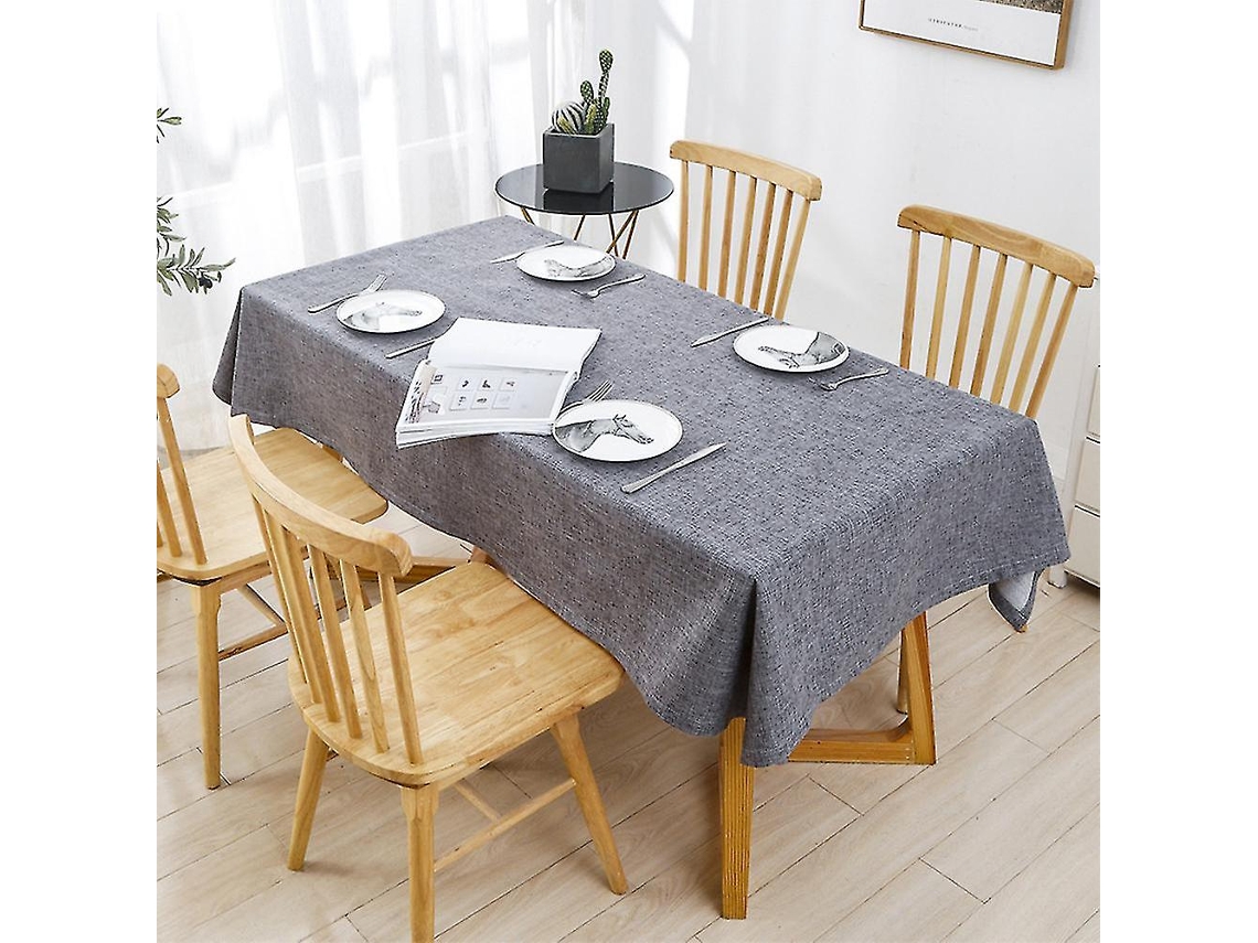 Lurelia Toalha De Mesa Retangular Quadrada Algodão Linho Cinza Azul Verde 110x110cm 43.31x43.31 Natal