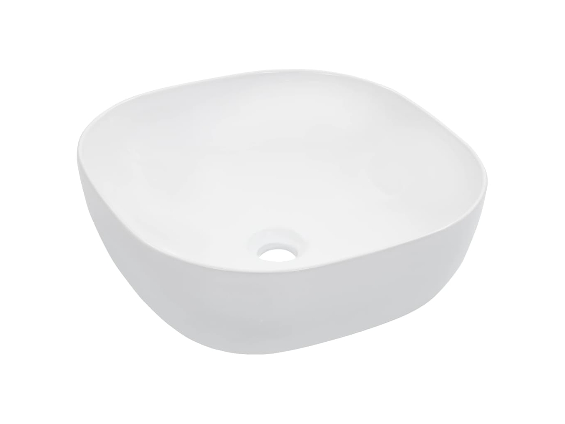 Vidaxl Lavatório 42,5x42,5x14,5 Cm Cerâmica Branco