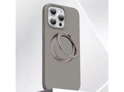 Capa Tkdaddy Para Iphone 16 Pro Com Suporte Giratório De Silicone Capa Para Celular Com Botão De Controle De Toque Da Câmera Cinza