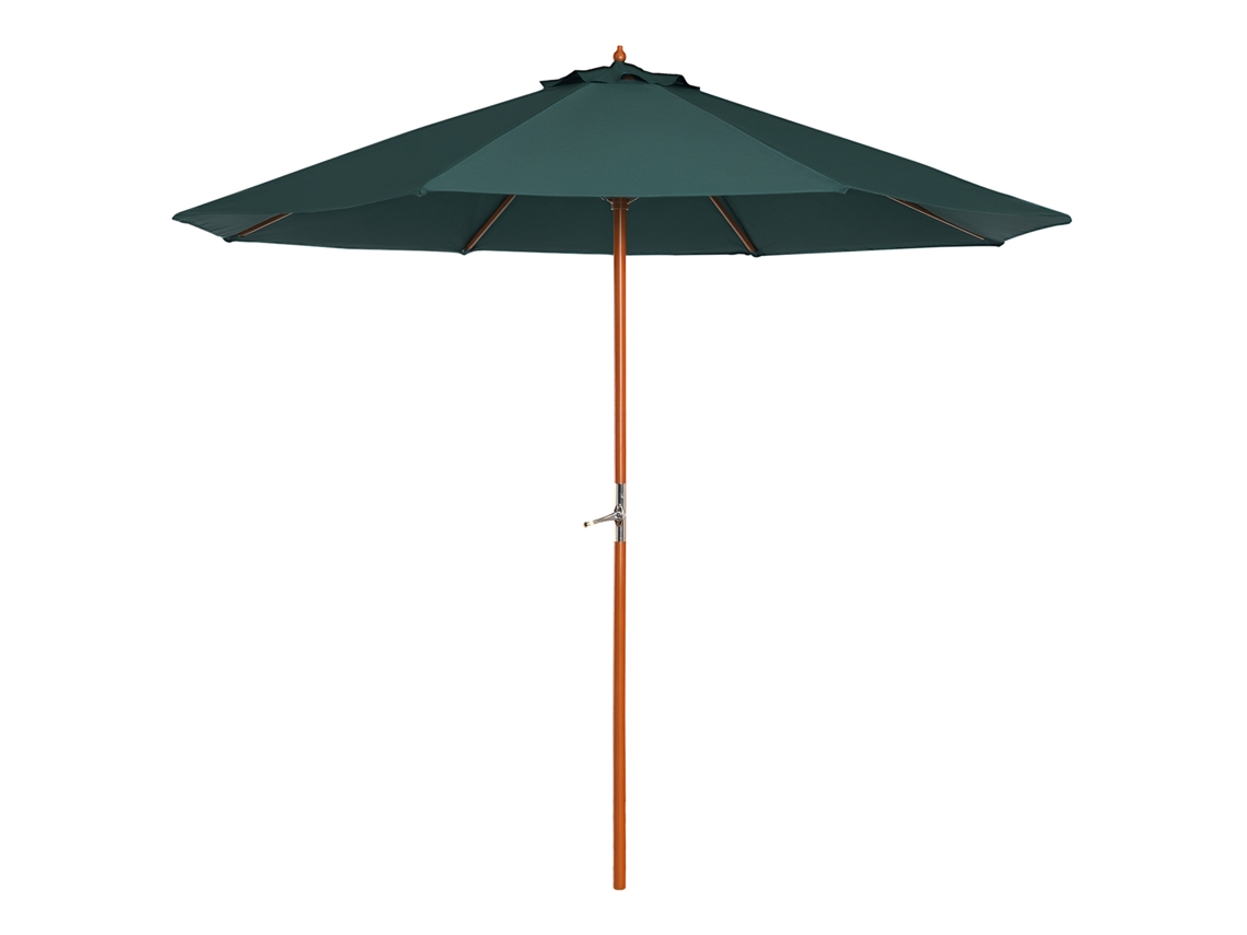 Ombrellone da Giardino In Legno, Circa 2,5 M, Verde Scuro ZENCORE SERVICES