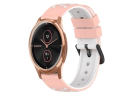 Pulseira De Relógio Garmin Garminmove Luxe 20 Mm, Silicone Bicolor, Preto E Branco.
