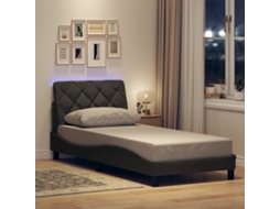 Vidaxl Estrutura De Cama Com Led Sem Colchão 90x190 Cm Tecido