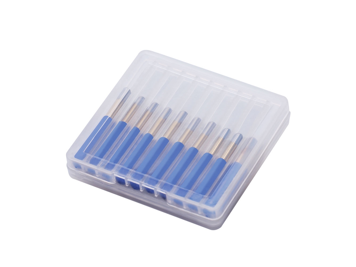 10pcs Broca De Gravura Cnc Com Revestimento De Titânio 3.175mm 10 Graus Ferramenta De Roteamento Madeira