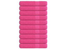 Vidaxl Toalhas Frogn 10 Pcs 100x200 Cm 360 G/m² Rosa